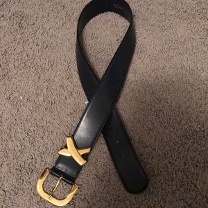 Paloma Picasso black leather belt